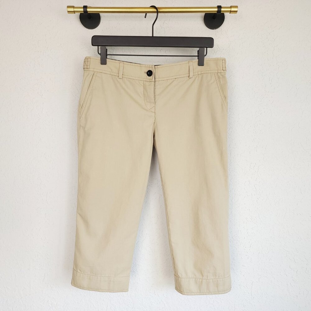 Dolce & Gabbana	44 Khaki Cotton Cargo Capri Buttonfly Pants